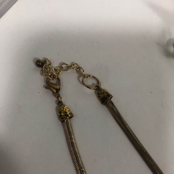 Burgundy Gold Tone Pendant Necklace Purple Glass Beads Boho Statement 22 inch - Picture 7 of 7